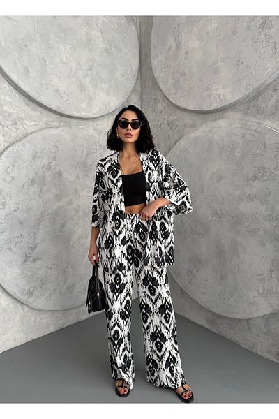 LAMİFUSTORE Patterned Double Kimono Set (Comfortable Fit)