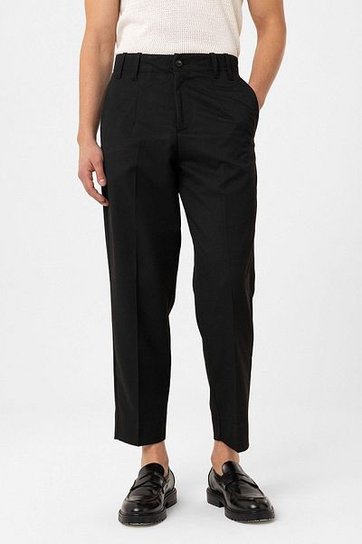 Antioch Black High Waist Straight Fit Men's Pants