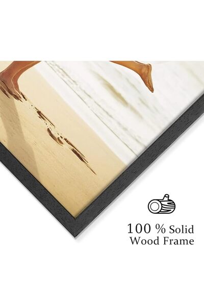 ATOBART A4 Black Wood Photo Frame 21x30cm for Wall/Table Display, Set of 2, Horizontal/Vertical