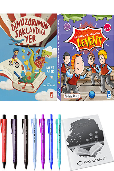 Timaş Çocuk Dinazorumun Saklandığı Yer ve Levent İlk Okuma Kitaplarım 2 + Hed...