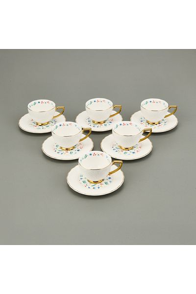 MİEN Mien Emboss 12 Piece Coffee Cups - Colorful