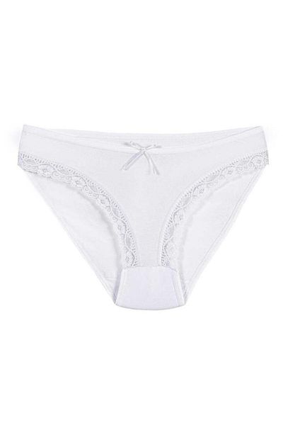 YILDIZ 6 Τεμάχια Star Lycra Lace Bato Panties White 3770