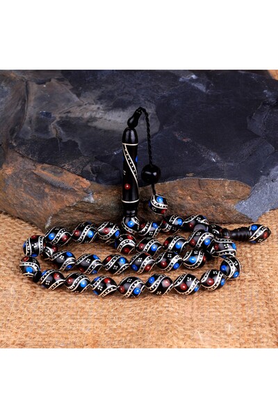 vogutima jewelery&silver by timuçin mavili مسبحة صلاة بنظام قطع الشعير إرزورو...