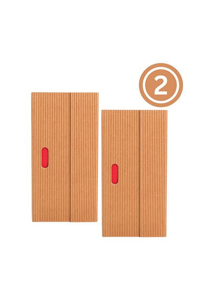 Paper-Oh Ondulo Natural B6.5 Unlined Wrap Closure 112pages 100gsm Notebook (Pack of 2)