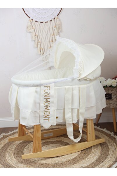 Fun Moment مهد سلة موسى للأطفال مع حامل هزاز