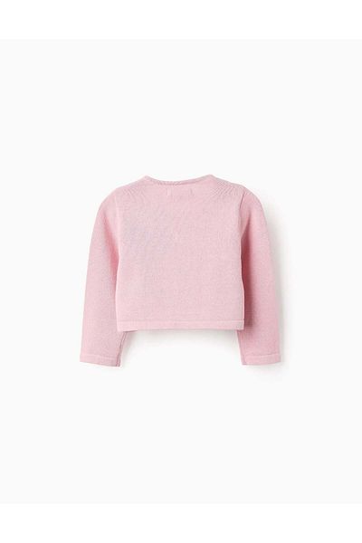 Ziddy Cardigan with Sequins for Baby Girls, Pink