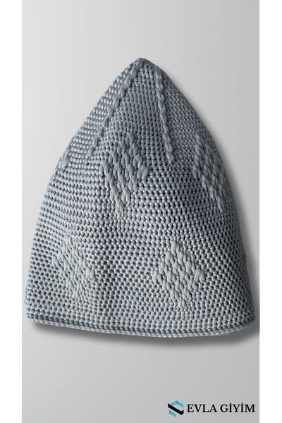 evla Pamuklu Örme Dantel Namaz Takkesi 1 Adet