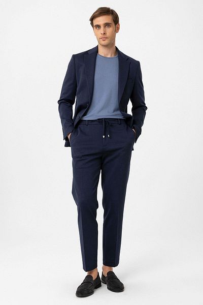 Antioch Navy Blue Slim Fit Comfort Men's Suit