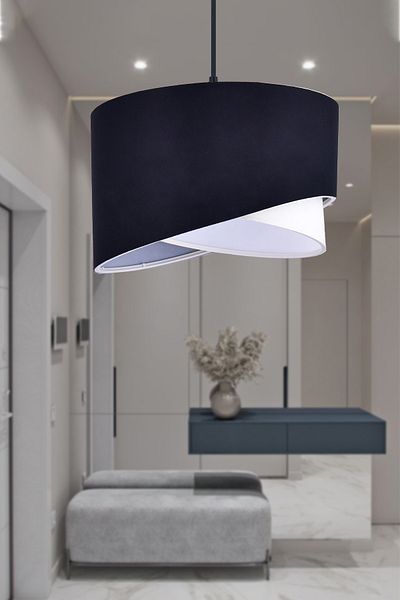 Emg DesiGn Ellipse 2 Tier Fabric Cake Chandelier Children's Room Bedroom Living Room Kitchen Hall
