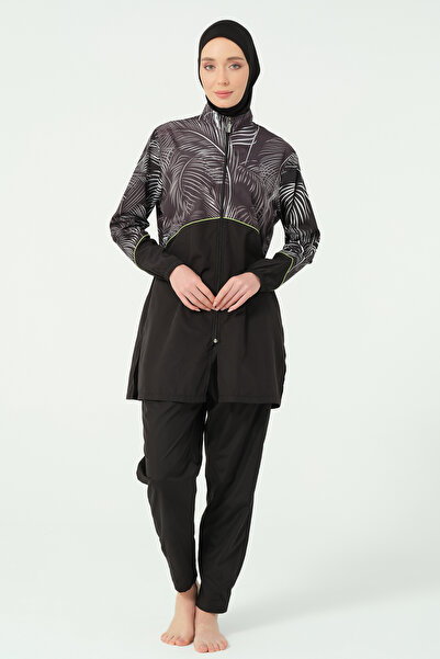 ALFASA Hijab Swimsuit with Bristle Piping Decoration