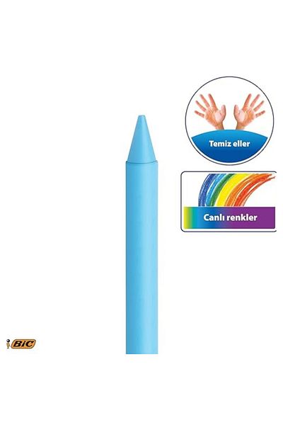 Bic |   Plastidecor Crayon Set, 12 Colors, Does Not Dirty Hands, Vibrant and Durable Colors