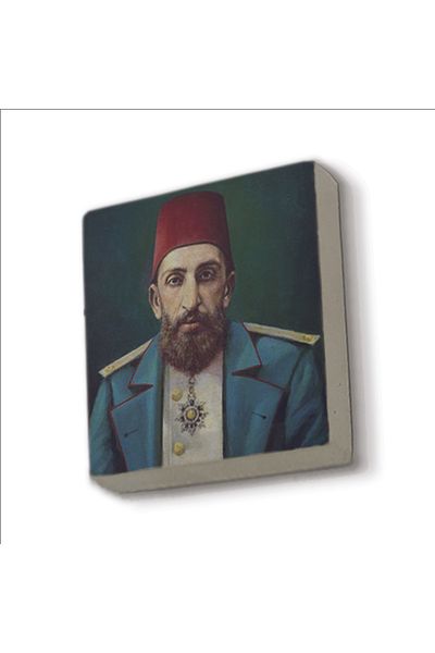 Sadrazam 2. Magnet din piatră naturală imprimat Abudulhamid 5x5 Krt-96