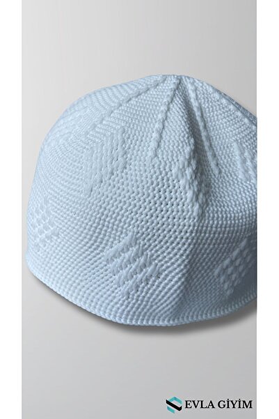 evla Pamuklu Örme Dantel Namaz Takkesi 1 Adet