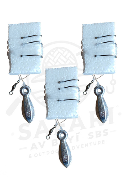 SAFARİ AV BAYİ SBS 3 İğneli Dip Takımı - Fırdöndü Kurşunlu Hazır Beden