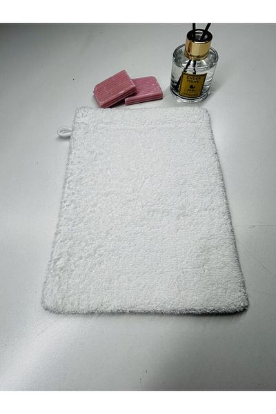 Ender Home Cottonverse White Towel Bath Scrub – 100% Cotton, 16X21 cm