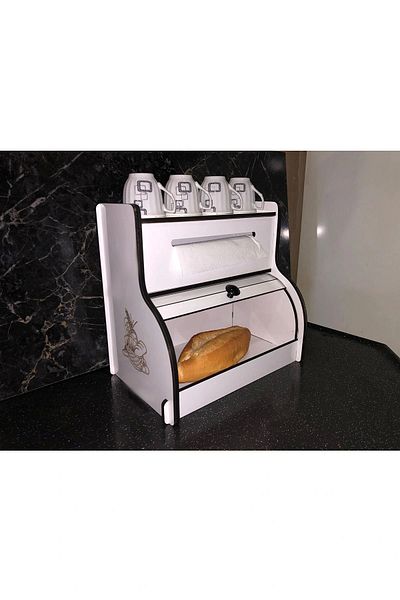 adımshops Disassembled Bread Rack - New Brazilian Rack, Napkin Holder and Spice Rack, Decorative