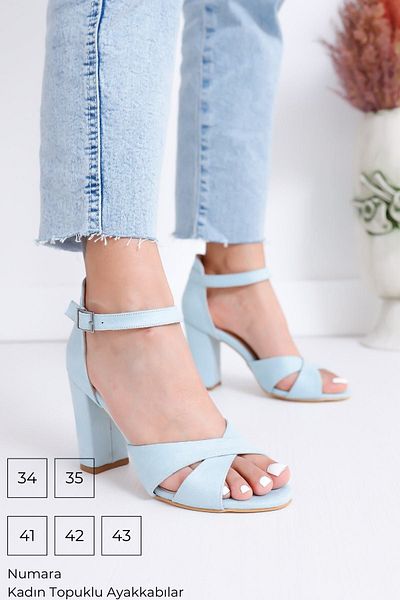BeeTrend Baby Blue Skin |   Number 34-43 |   High Heeled Women's Shoes |   Candy