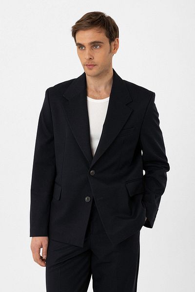 Antioch Navy Blue Relax Fit Men's Blazer Jacket