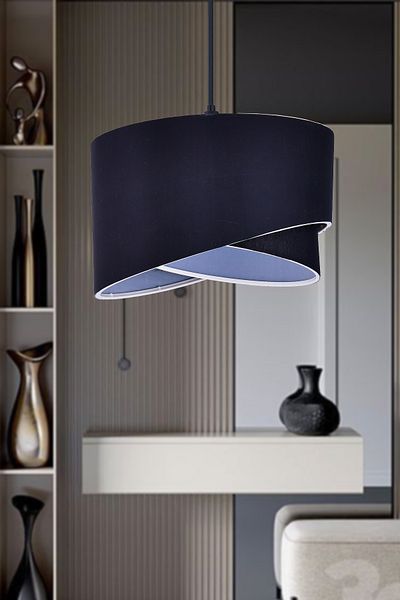 Emg DesiGn Ellipse 2 Tier Fabric Cake Chandelier Children's Room Bedroom Living Room Kitchen Hall