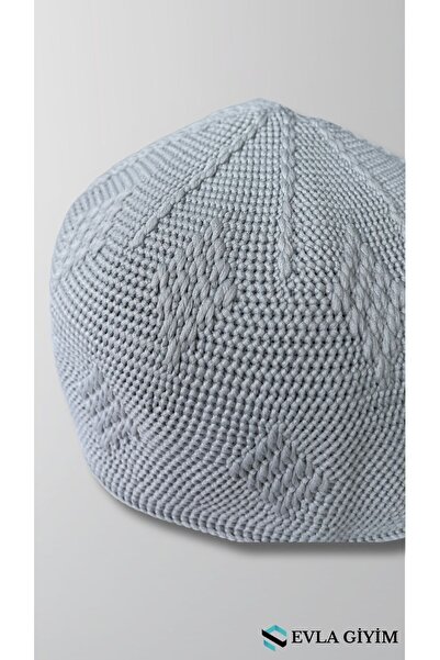 evla Pamuklu Örme Dantel Namaz Takkesi 1 Adet