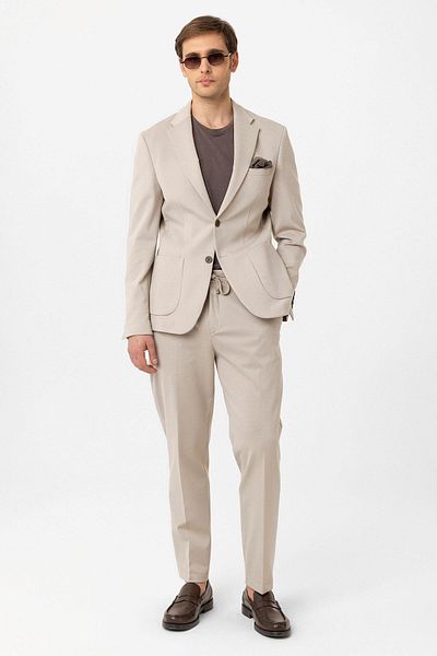 Antioch Beige Slim Fit Comfort Men's Suit