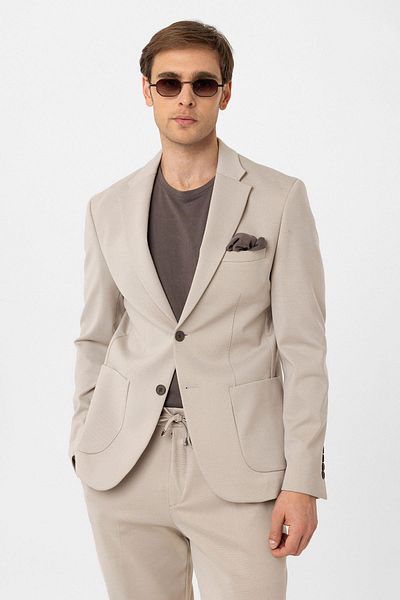 Antioch Beige Slim Fit Comfort Men's Suit