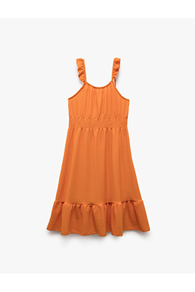 Koton Turuncu Kız Çocuk Elbise 5SKG80011AK