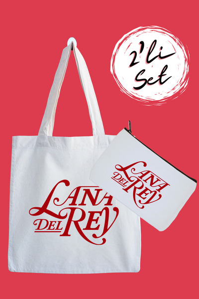 designedfy مجموعة حقيبة قماش مقاومة للماء وحامل أقلام من لانا ديل ري مكونة من...