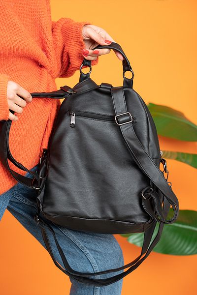 MEGA Leather Women's Backpack Crossbody Bag - Washed, Model 512