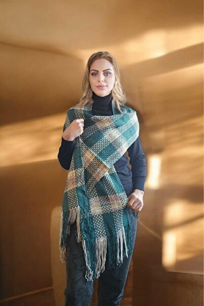 Örgü Sanatı El Örgüsü Tasarım Salaş, Otantik, Bohem, Ekoseli Atkı, Kaşkol, Fu...