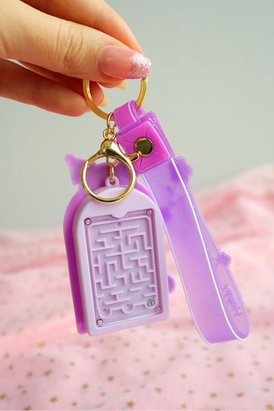 EFBUTİK Purple Kuromi Keychain with Calculator