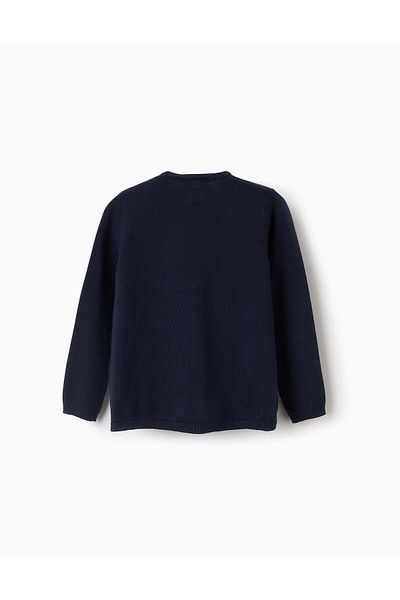 Ziddy Classic Cardigan for Girls, Dark Blue