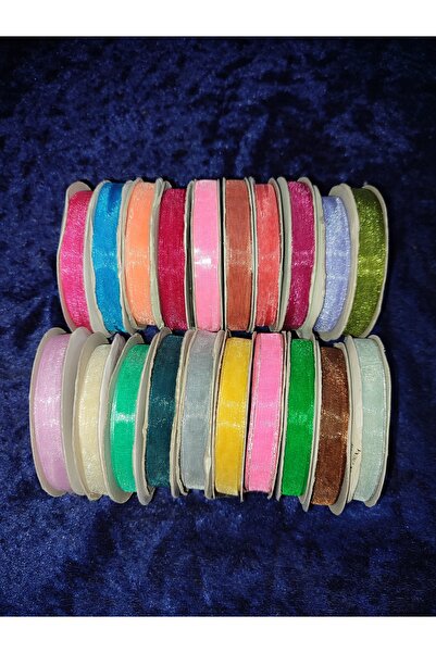 Uslu Çeyiz Organize Tül  Kurdale 10 MM En - 20 Adet Farklı Renk