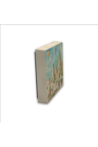 Sadrazam Magnet din piatră naturală imprimat Cappadocia 5x5 Krt-115
