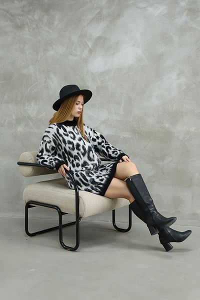 İKLİM LİFE Leopard Pattern Knitwear Tunic
