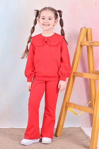 My Hanne Girl's Suit with Bow Collar 50651