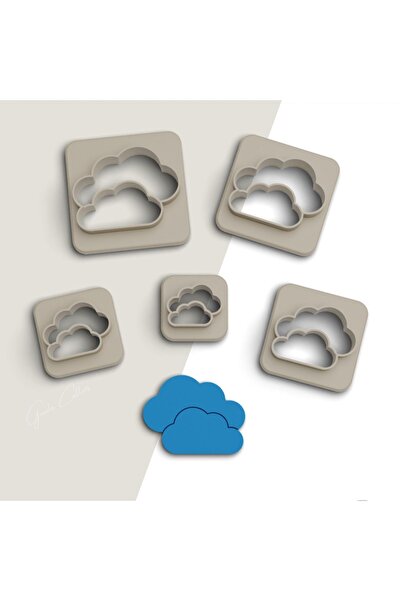 flament aşk 5 Size Cloud Polymer Clay Cut Mold - Earring and Necklace Model, ...