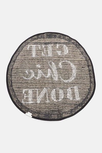 ALLURE Get Chic Done Bath Rug, Black/white