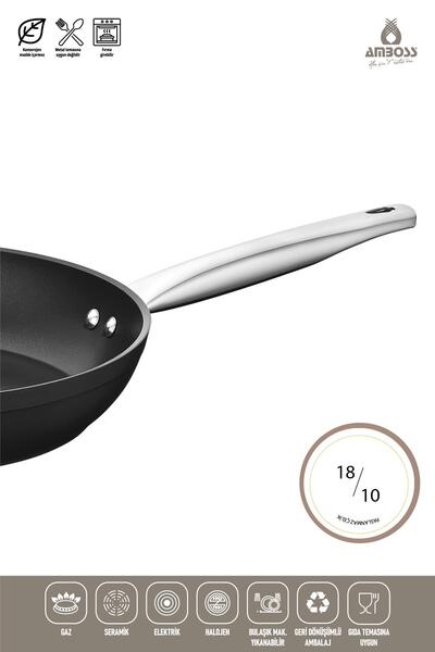 Amboss Milena 5 Parça Yanmaz Yapışmaz Titanyum Kaplama 26 Cm Tencere Tava Seti