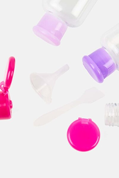 Miamica 4Pcs Flip Top Travel Bottles Set, Transparent