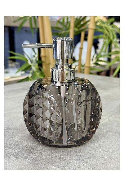 Doğudeko Πολυτελής Γυάλινη Θήκη Υγρού Σαπουνιού Smoked Acrylic