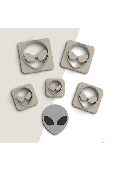 flament aşk Space Pattern Ceramic Mold - Clay Cut, Earrings and Cookies, 5 Si...