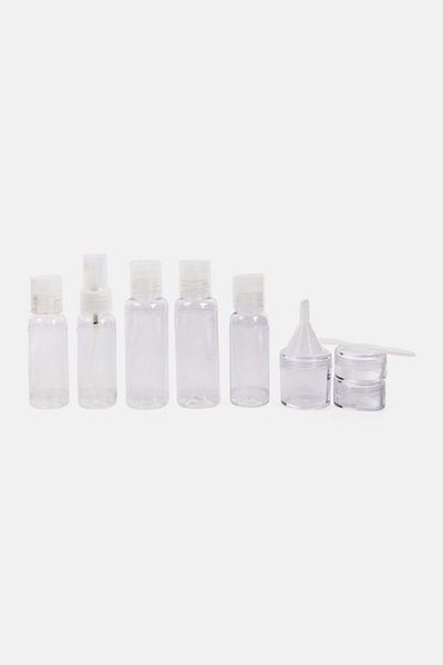 Miamica Floral Printed 12 Pcs Travel Bottle Set, Pink