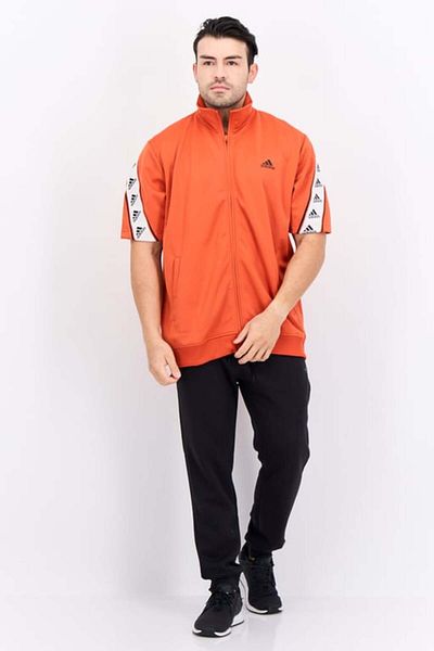 adidas Men Sportswear Short Sleeve Outdoor Sweatshirt, Rust