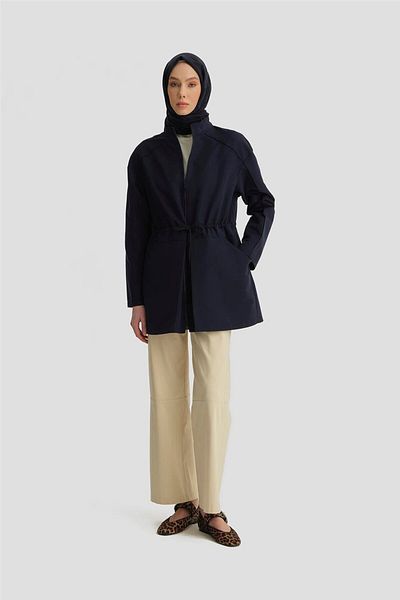 Armine Καπάκι με εφέ ραφής Navy Blue - 25Y7808