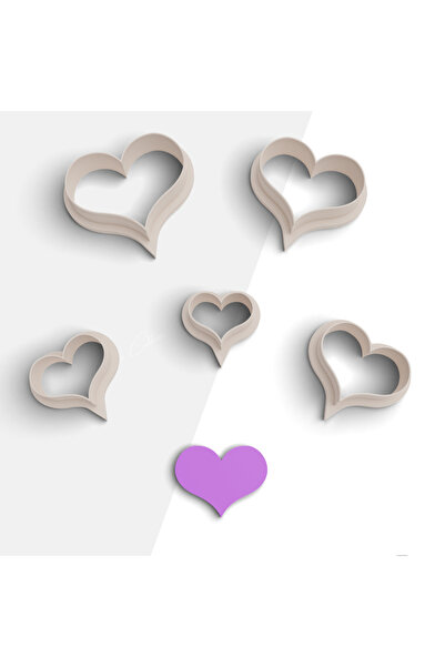 flament aşk 5 Size Polymer Clay Cutting Mold - Chubby, Earrings and Cookie Sh...