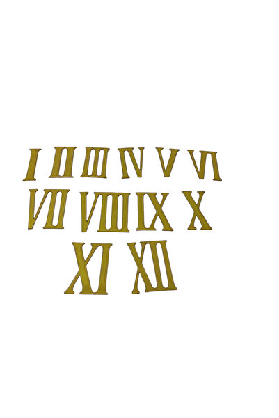 EXİZ TİCARET Pleksi Rome Rakamları,Duvar saati Rome  ramları 3,5 cm Yapışkanlı Pleksi Sayılar