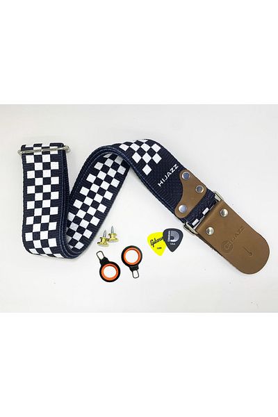 hijazz Genuine Leather Ended Guitar Strap Strap Lock Strap Pin and Plectrums