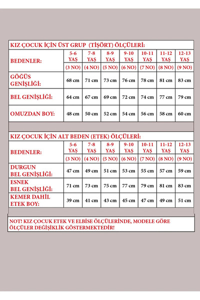 Genel Markalar KIZ ÇOCUK ALT ÜST TAKIM TSHİRT ETEK 23 NİSAN  29EKİM GÖSTERİ KIYAFETİ NBL