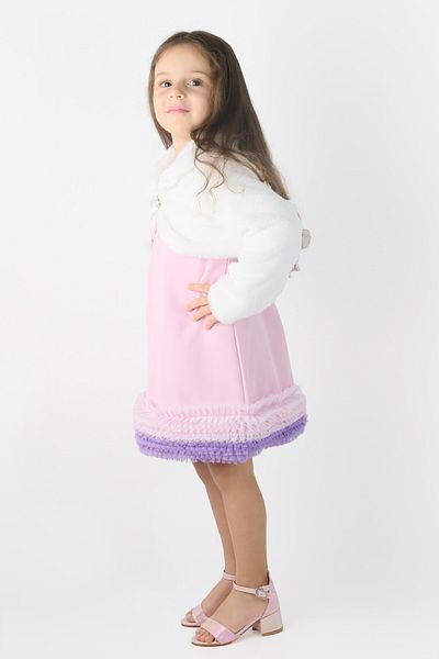 SIRRI Girl's Luna Long Sleeve Stylish Plush Bolero Jacket